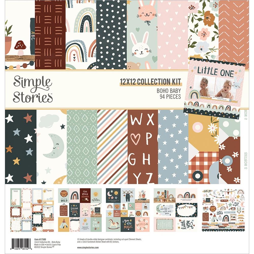 Simple Stories Boho Christmas 12 x 12 Cardstock Stickers