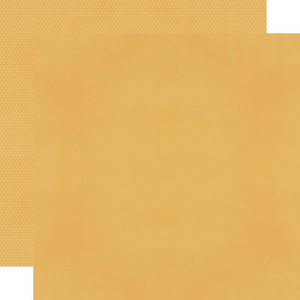 Mustard - Simple Stories Textured Cardstock Dot and Plain 12x12 Color Vibe Paper