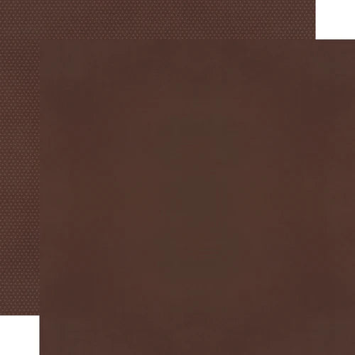 Espresso - Simple Stories Textured Cardstock Dot and Plain 12x12 Color Vibe Paper