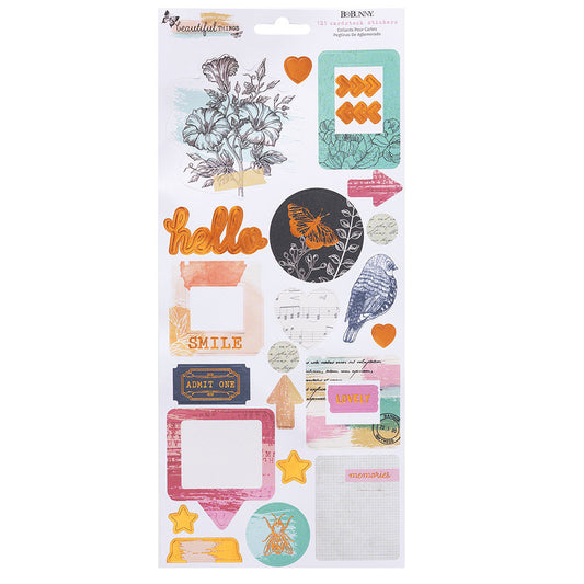 Beautiful Things Cardstock Stickers and Alphabet with Copper Foil - Bo Bunny