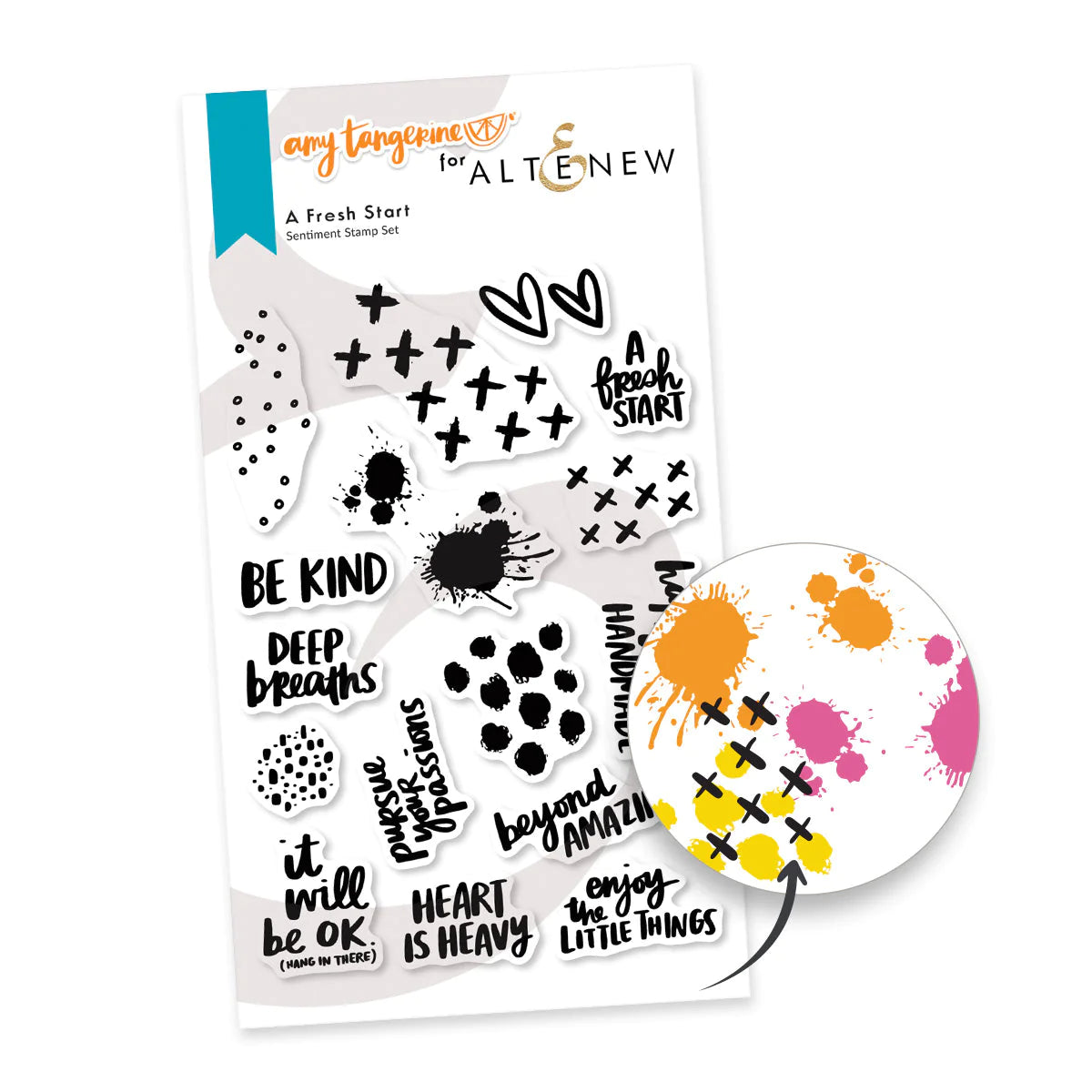 Altenew - Amy Tangerine - A Fresh Start Bundle Stamp Set and Die Set