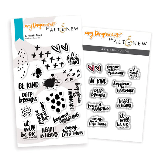 Altenew - Amy Tangerine - A Fresh Start Bundle Stamp Set and Die Set