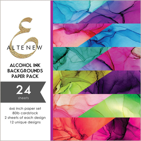 Alcohol Ink Backgrounds Paper 6x6 Pack - Altenew