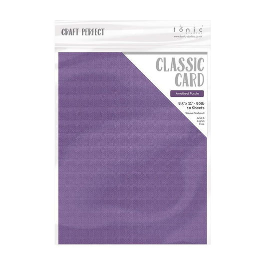 Amethyst Purple - Craft Perfect Weave Textured Classic Cardstock 8.5"X11" 10/Pkg