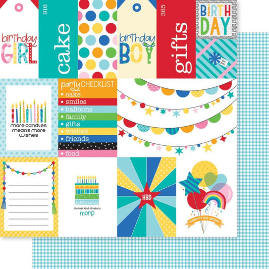 Birthday Bash Daily Details Double Sided 12x12 Cardstock - Bella Blvd