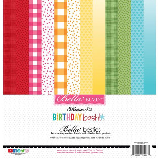 Birthday Bash Besties Collection 12x12 Scrapbook Paper - Bella Blvd