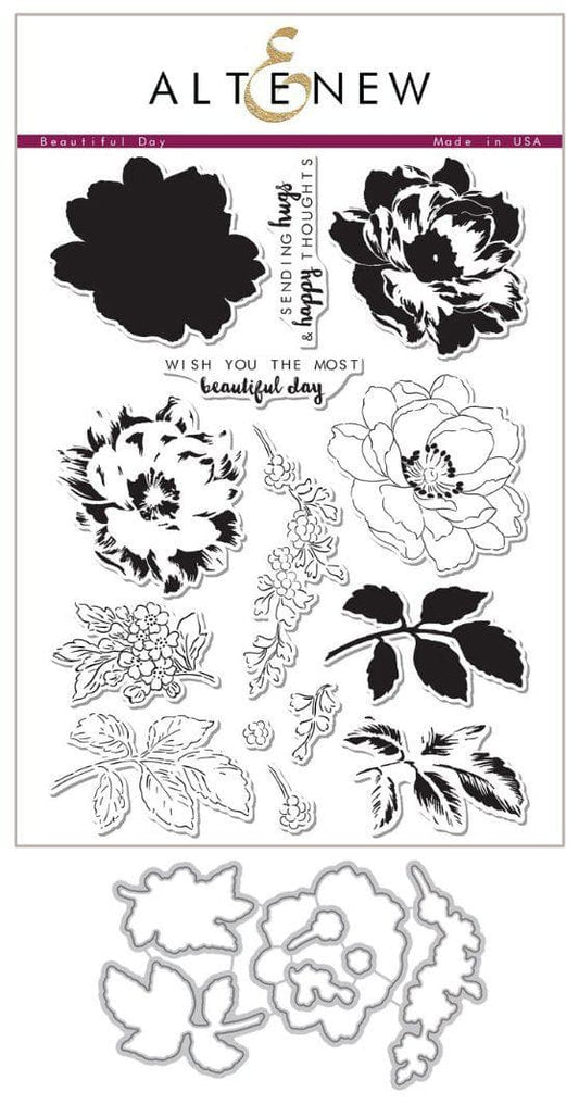 Altenew - Beautiful Day Floral Bundle Stamp Set and Die Set Bundle