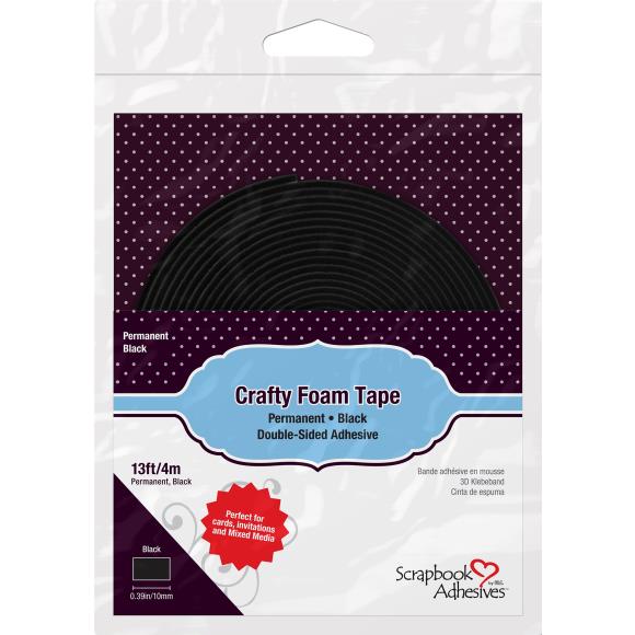 Black Crafty Foam Tape Roll .375"x13' Scrapbook Adhesives by 3L