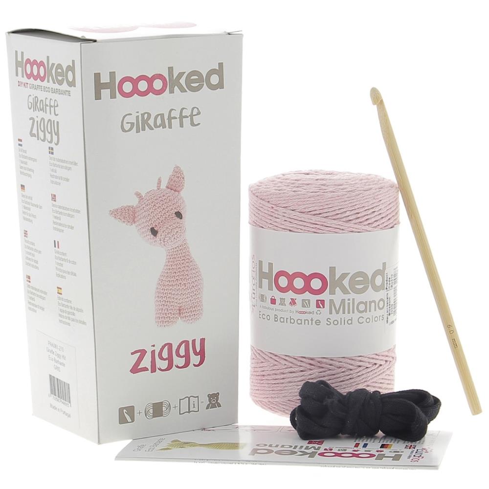 Amigurumi DIY Crochet Kit - Ziggy Giraffe - Blossom Pink - Hoooked