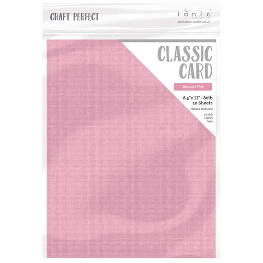 Blossom Pink - Craft Perfect Weave Textured Classic Cardstock 8.5"X11" 10/Pkg