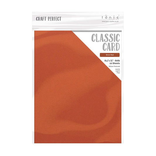 Brick Red - Craft Perfect Weave Textured Classic Cardstock 8.5"X11" 10/Pkg
