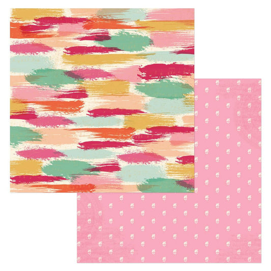 Brushed Beautiful Things Double Sided 12x12 Scrapbook Paper - Bo Bunny