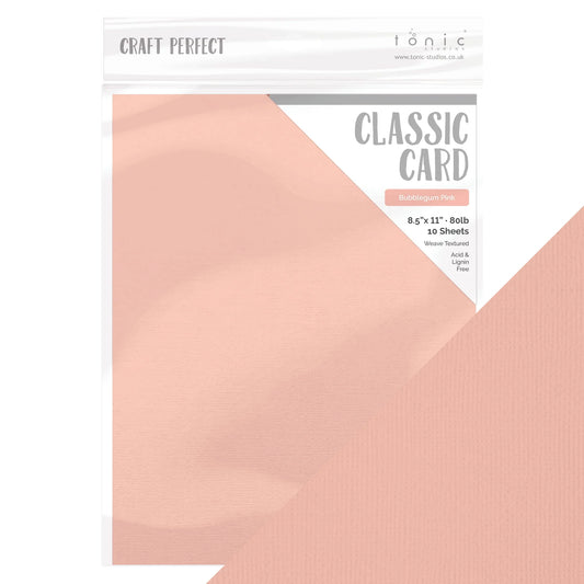 Bubblegum Pink - Craft Perfect Weave Textured Classic Cardstock 8.5"X11" 10/Pkg