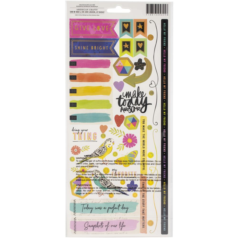 Color Study Cardstock Stickers 6x12 103/pkg - Vicki Boutin