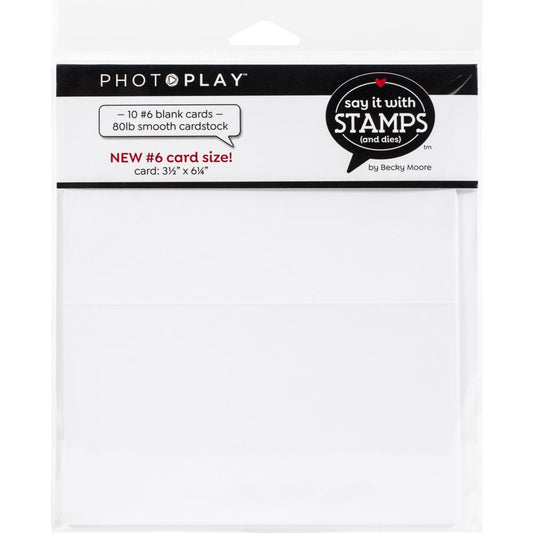 Say It With Stamps Scored #6 Cards 10/Pkg - Photoplay Paper