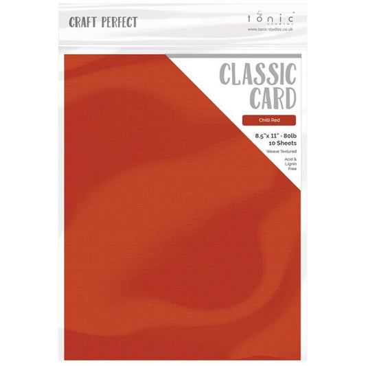 Chili Red - Craft Perfect Weave Textured Classic Cardstock 8.5"X11" 10/Pkg