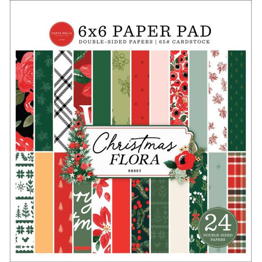 Carta Bella - Merry Christmas Flora 6x6 Pattern Paper Pad
