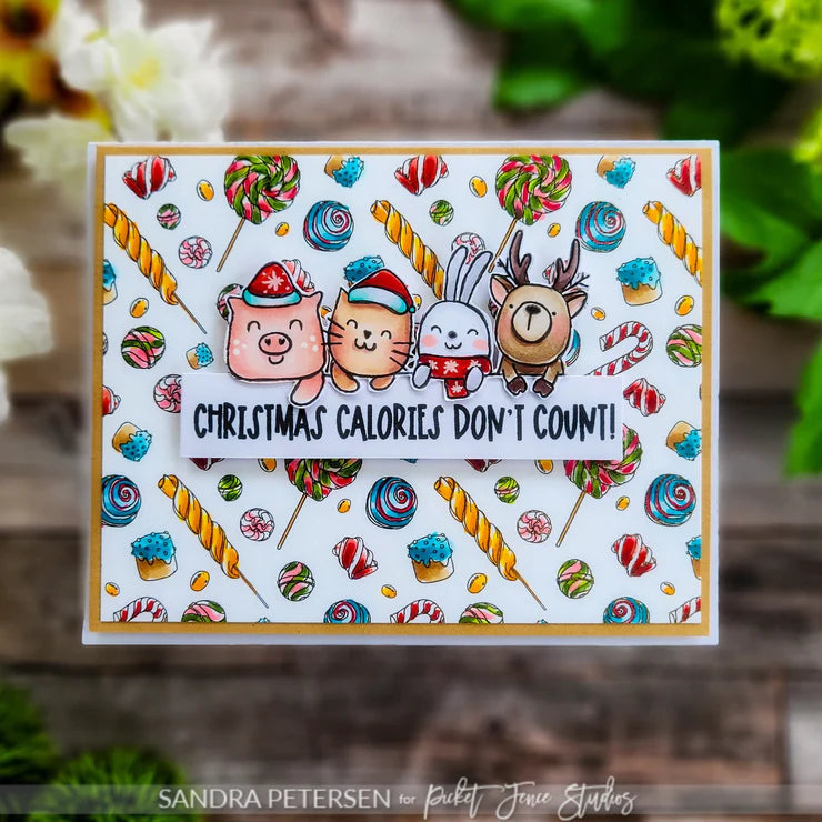 Christmas Goodies Fabulous Foiling Toner Card Fronts Cardstock  - Picket Fence Studios