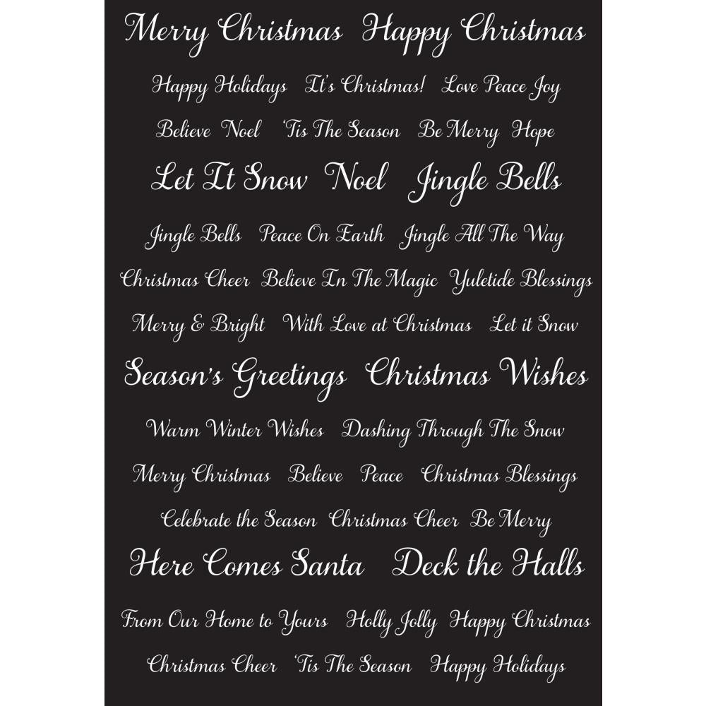Wordies Christmas Sentiment Sheets Toner Foilable by Creative Expressions