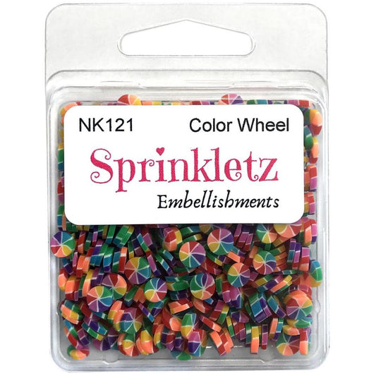 Color Wheel Bright Colors Sprinkletz Embellishments for Crafts by Buttons Galore