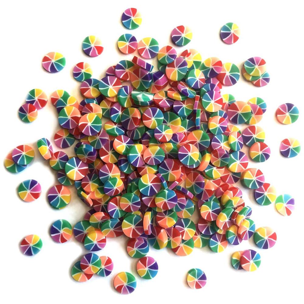 Color Wheel Bright Colors Sprinkletz Embellishments for Crafts by Buttons Galore