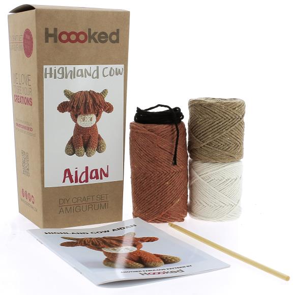 Copy of Amigurumi Crochet DIY Kit - Highland Cow Aiden - Hooked