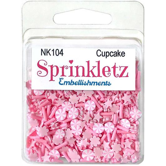 Sprinkletz Embellishments Cupcake Pink for Crafts by Buttons Galore