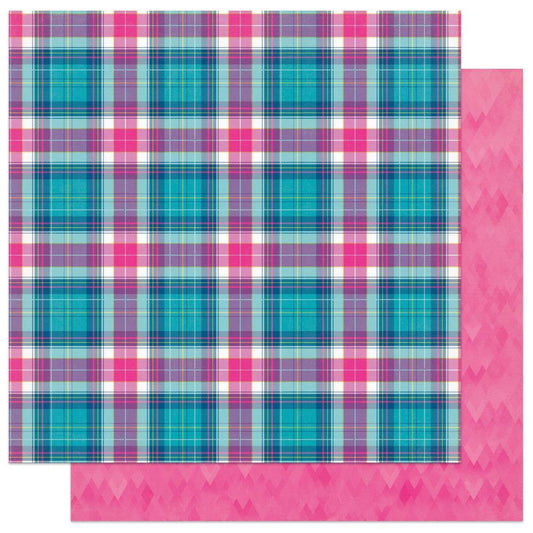 Dad's Flannel Wicker Lane 12x12 Double Sided Cardstock Scrapbook Paper - Photoplay Paper