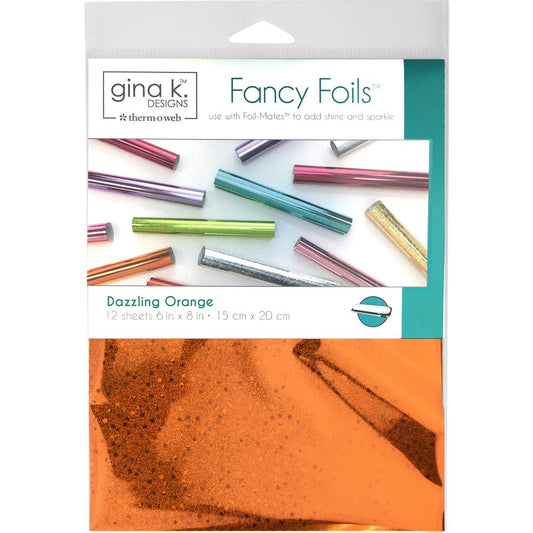 Copy of Gina K Designs - Dazzling Orange Holographic Fancy Foils 6x8