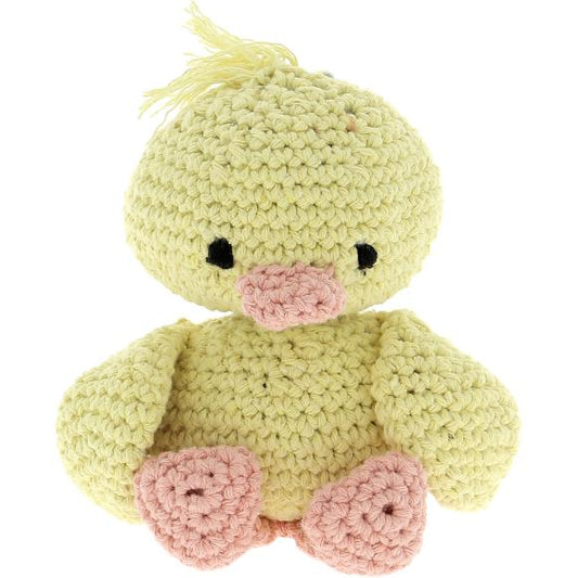 Amigurumi Crochet DIY Kit - Duckling Danny Yellow and Peach - Hooked