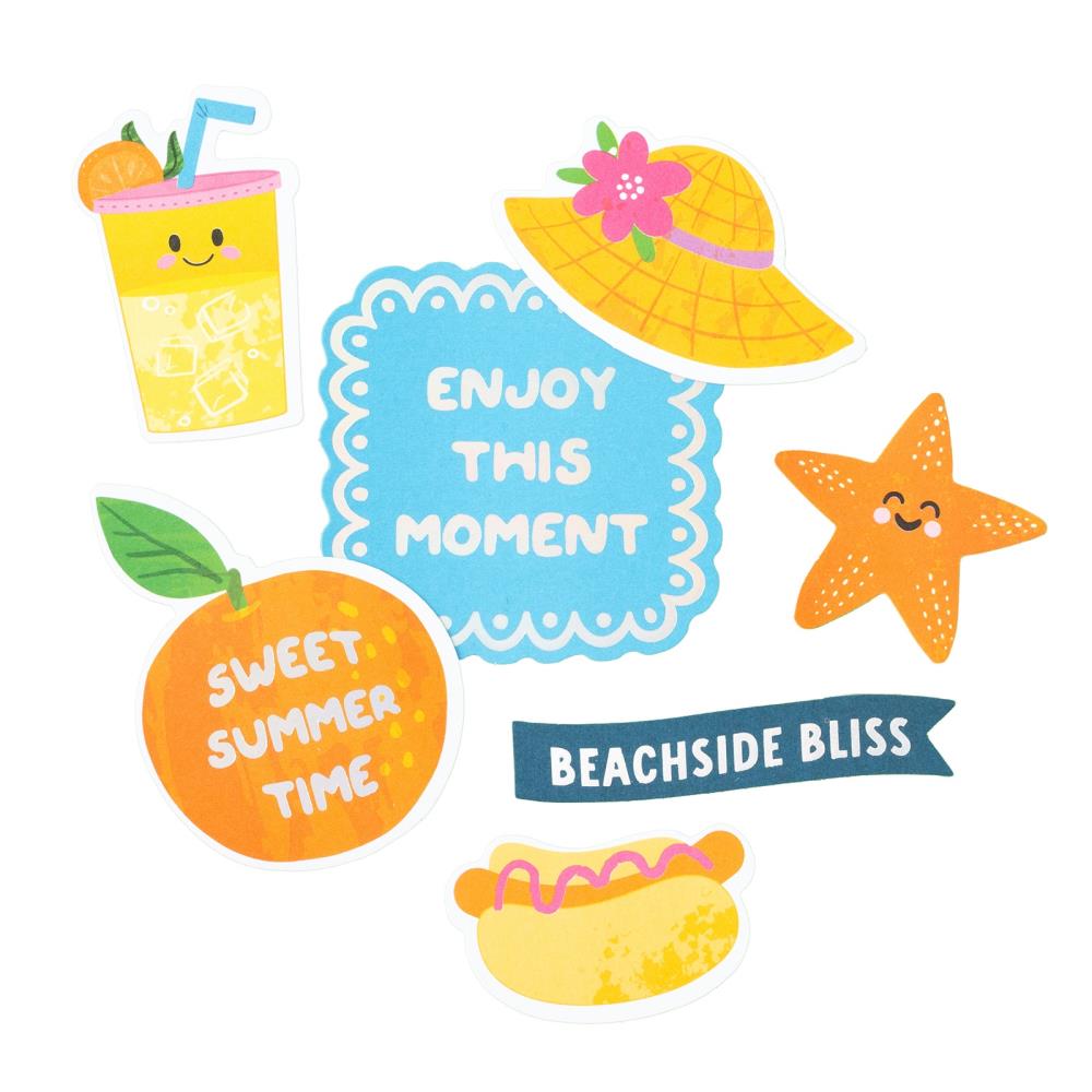 Fun in the Sun Halographic Foil Icons Ephemera Die Cuts - Pebbles by American Crafts