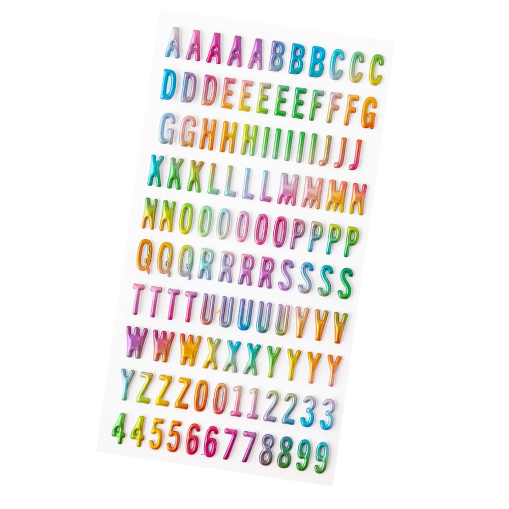 Fun in the Sun Glossy Holographic Foil Alphabet Stickers - Pebbles by American Crafts