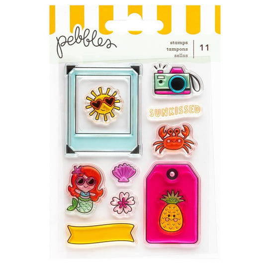 Fun in the Sun Clear Stamps - Pebbles by American Crafts