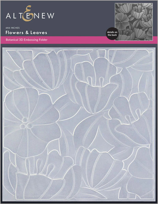 Altenew Flowers and Leaves 3D Embossing Folder 6x6