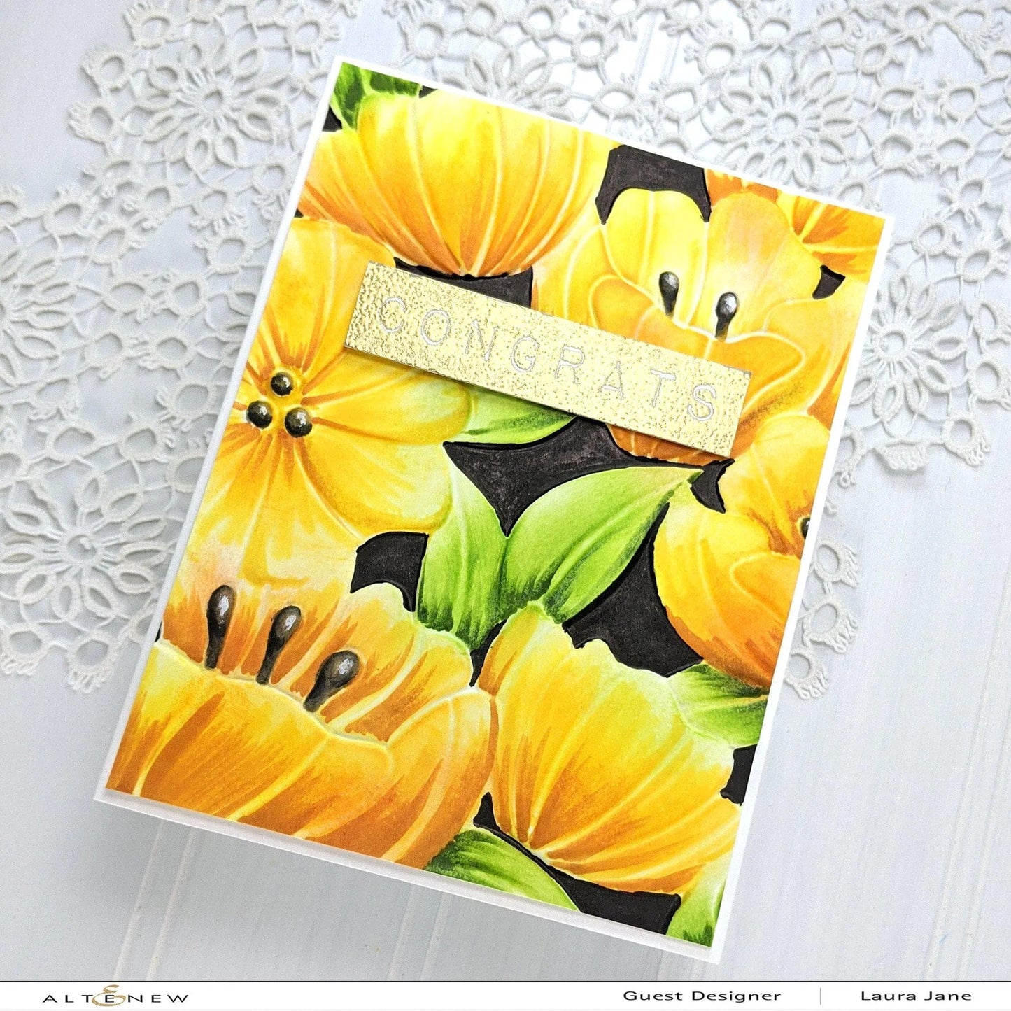 Altenew Flowers and Leaves 3D Embossing Folder 6x6