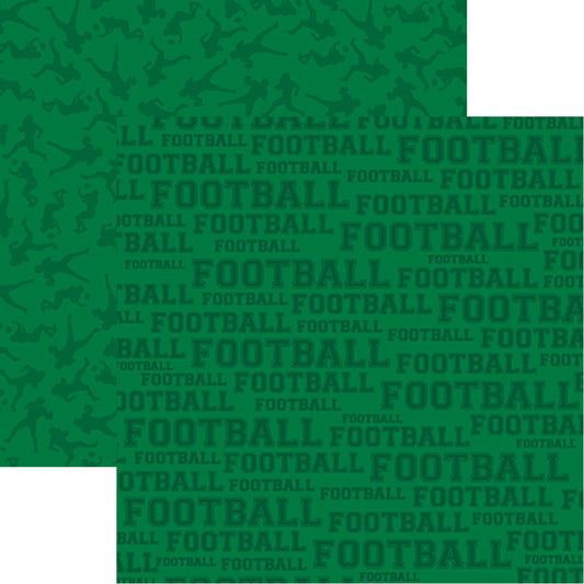 Football 12x12 Double Sided Scrapbook Paper - Reminisce