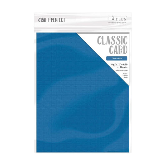 French Blue-Craft Perfect Weave Textured Classic Cardstock 8.5"X11" 10/Pkg