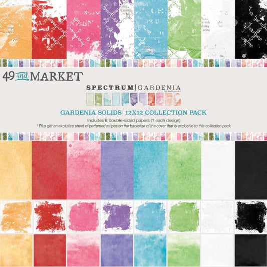 Spectrum Gardenia Solids 49 and Market 12x12 Scrapbook Paper Collection
