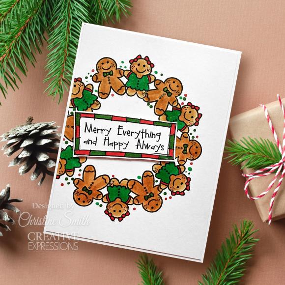 Tiny Gingerbread Men Clear Stamps 3x4 Woodware Craft Collections - Creative Expressions