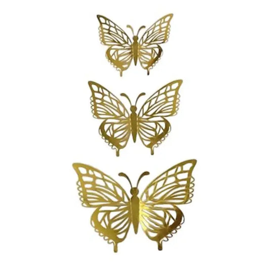Foil Butterfly Embellishments Gold