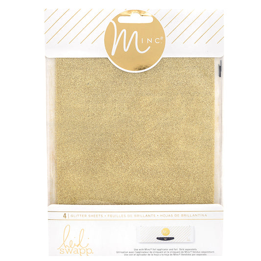Minc 6x8 Glitter Sheets - Gold - 4 Sheets - Heidi Swapp