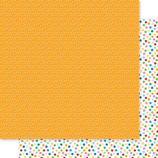 Polka dot stripes 12 x 12 scrapbook paper craft