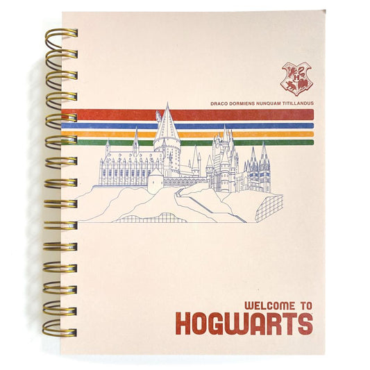 Welcome to Hogwarts Paper House Spiral Notebook Journal 6.5x8