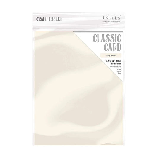 Ivory -Craft Perfect Weave Textured Classic Cardstock 8.5"X11" 10/Pkg