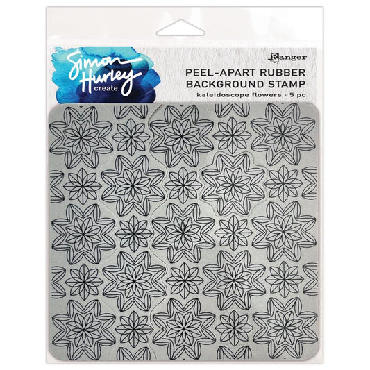 Simon Hurley Create - Kaleidoscope Flowers - Background Cling Stamp 6x6