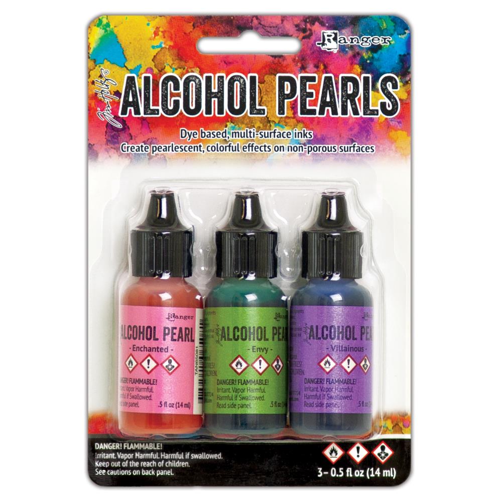 Tim Holtz Alcohol Ink Pearls Kit 3 - Enchanted Envy Villianous - Ranger