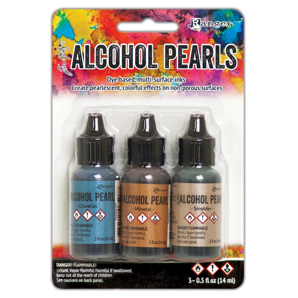 Tim Holtz Alcohol Ink Pearls Kit 3 - Celestial Smolder Mineral - Ranger