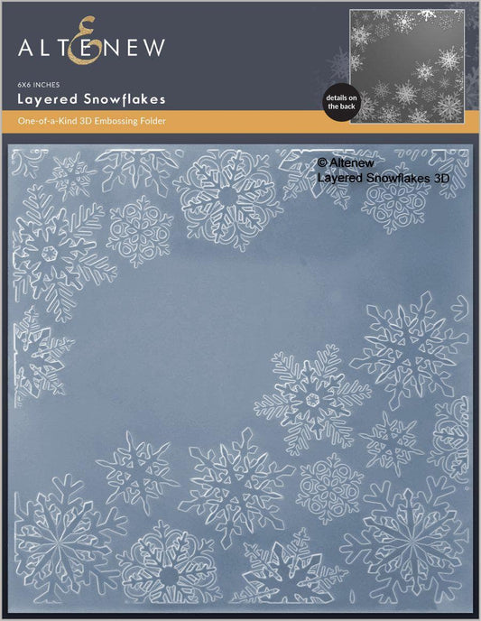 Altenew Layered Snowflakes 3D Embossing Folder 6x6