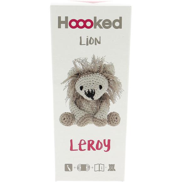 Amigurumi Crochet DIY Kit - Lion Leroy Beige and Taupe - Hooked