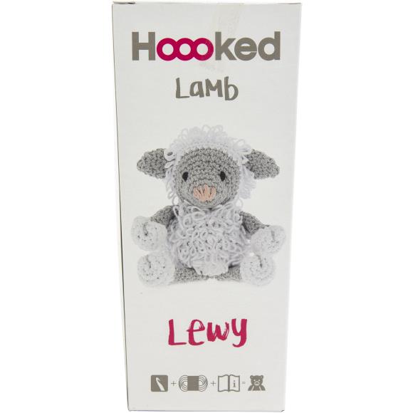 Amigurumi Crochet DIY Kit - Lamb Lewy White and Grey  - Hooked